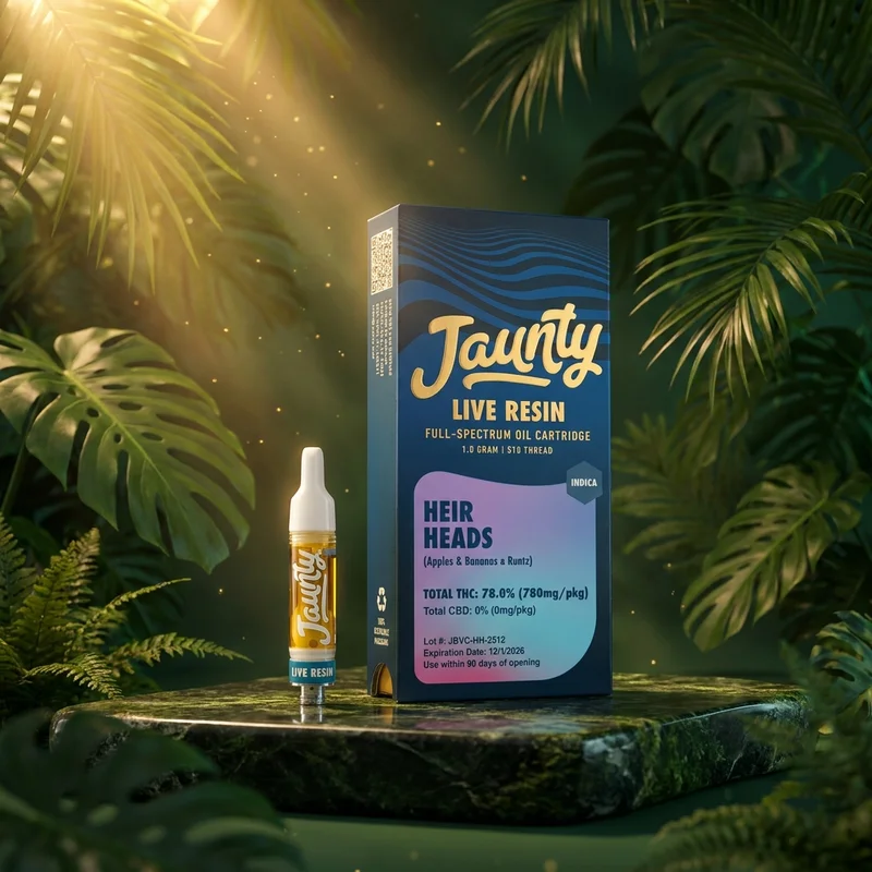 Cannabis vape cartridge in jungle setting