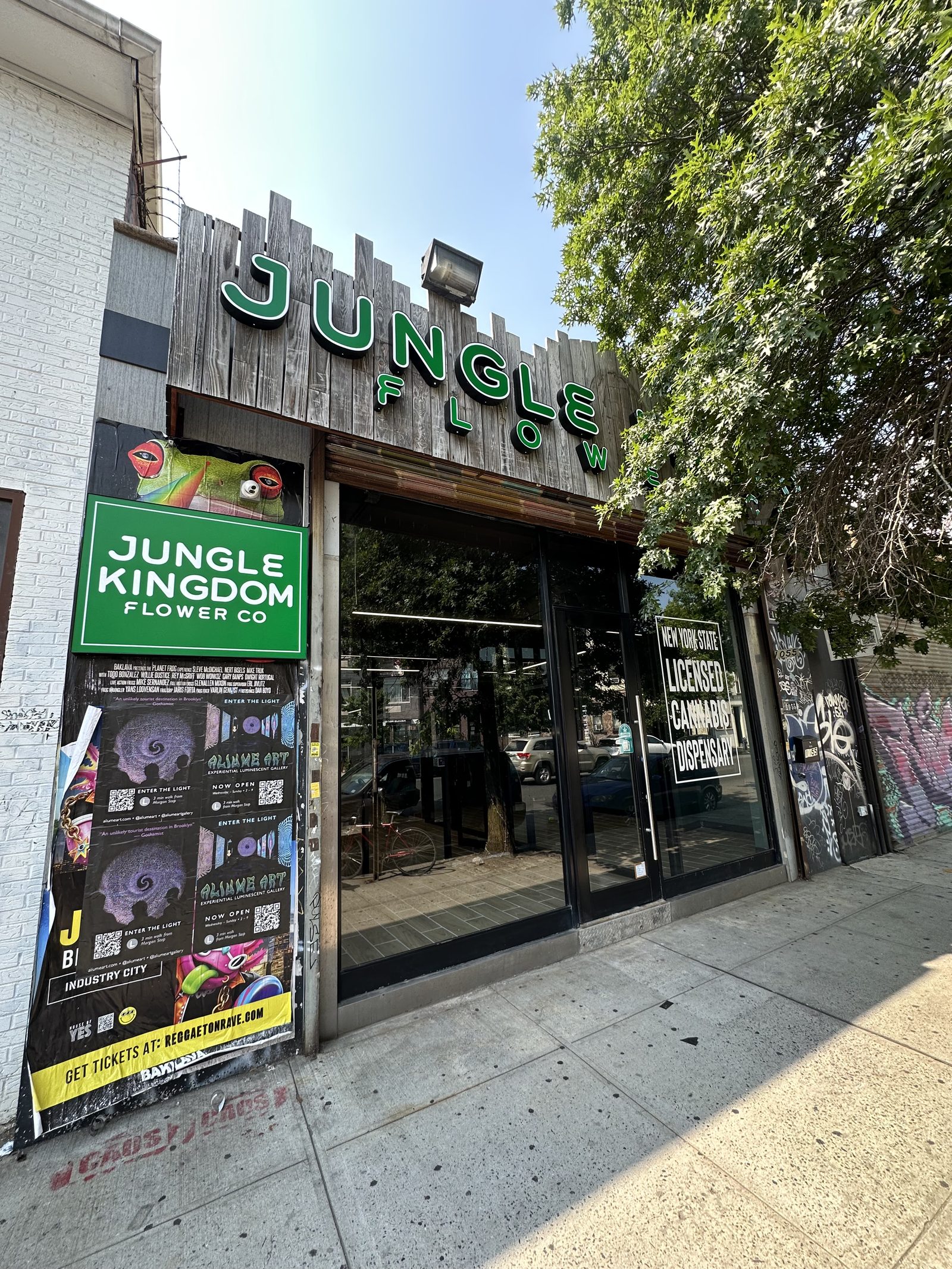 Jungle Kingdom Flower East Williamsburg storefront at 1055 Flushing Ave, Brooklyn